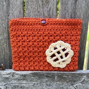 Handmade Cherry Pie Crocheted Gift Bag